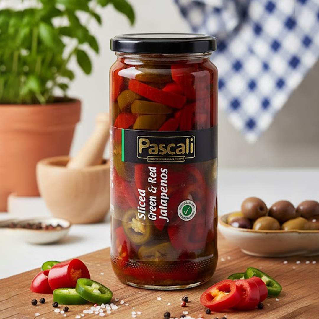 Sliced Green & Red Jalapenos